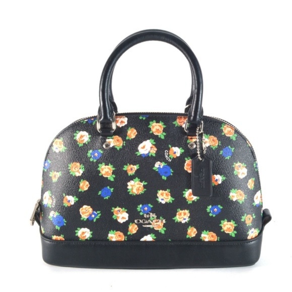 Coach Mini Kelsey Canvas Satchel Shoulder Bag | Mercari New Coach Mini F57624 Sv/BlackMulti Canvas Satchel